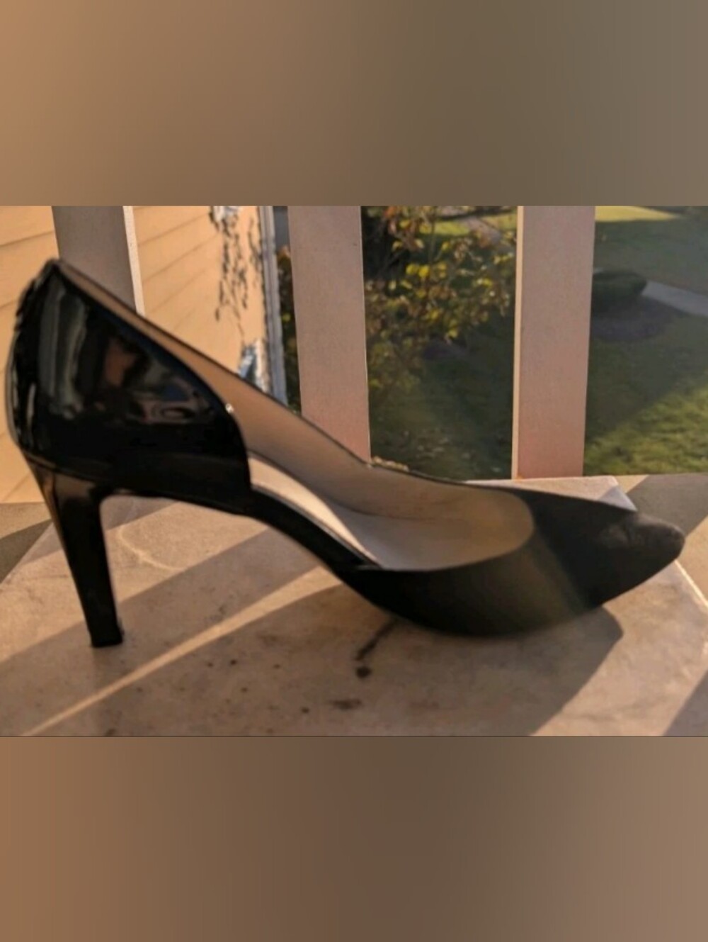 EUC Cole Haan Women’s Black Patent Leather D'orsay High Heel pumps Sz 8M